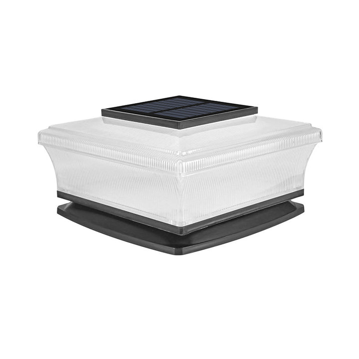 Low-Profile Solar Deck Post Cap Light With Warm Ambient Glow Bowlift