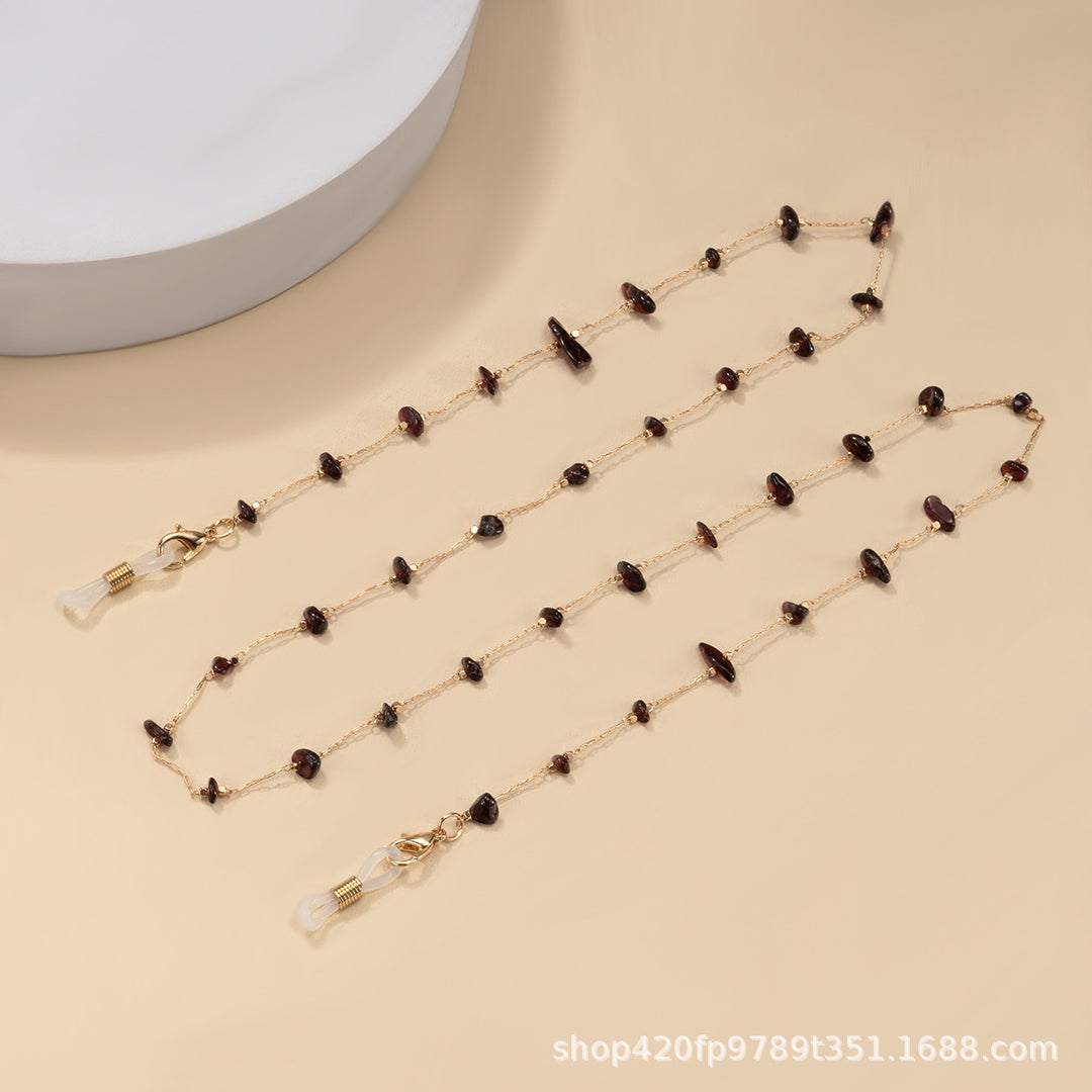 Multi-Color Stone Chain Necklace Bowlift