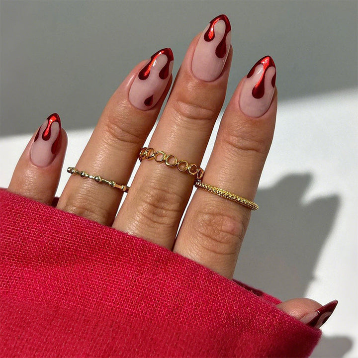 Artificial Nail Set with Modern Accents Bowlift