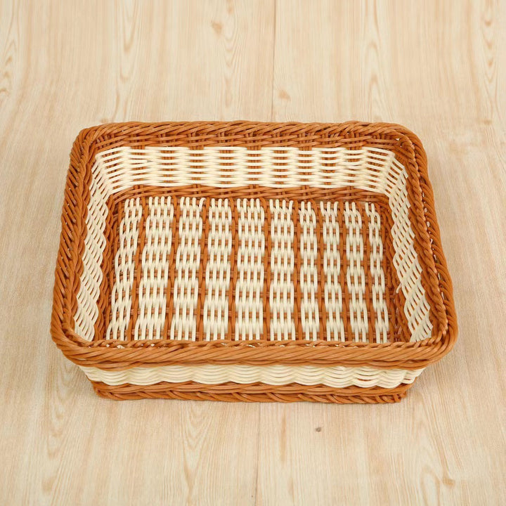 Women rectangular woven storage basket Bowlift
