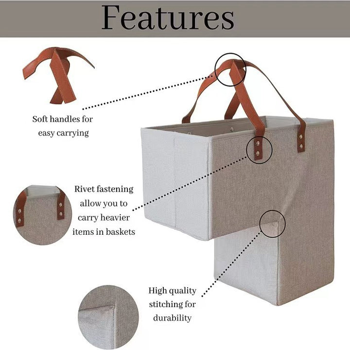 Practical Foldable Storage Basket Bowlift