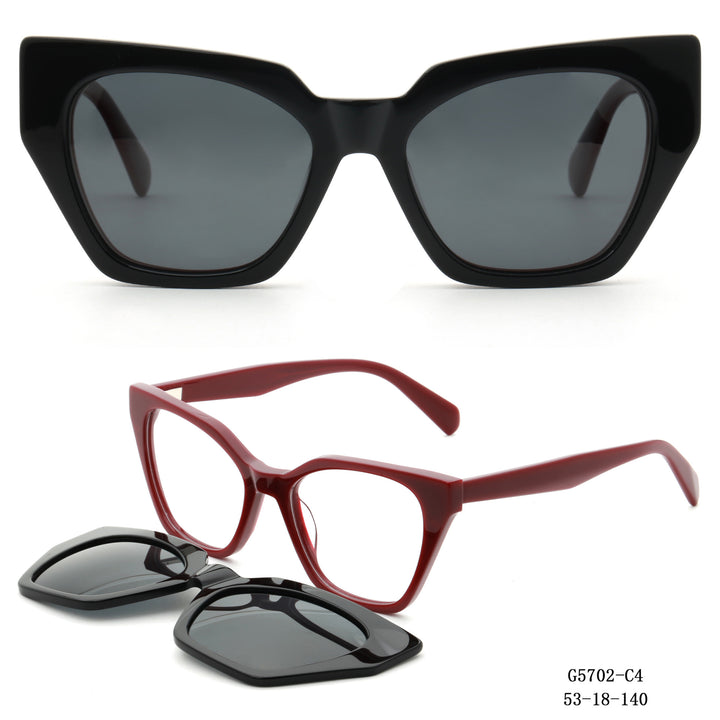 Women's striking oversized sunglasses with removable lenses Bowlift