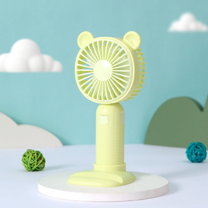 Ladies portable mini hand fan in cute bear design Bowlift
