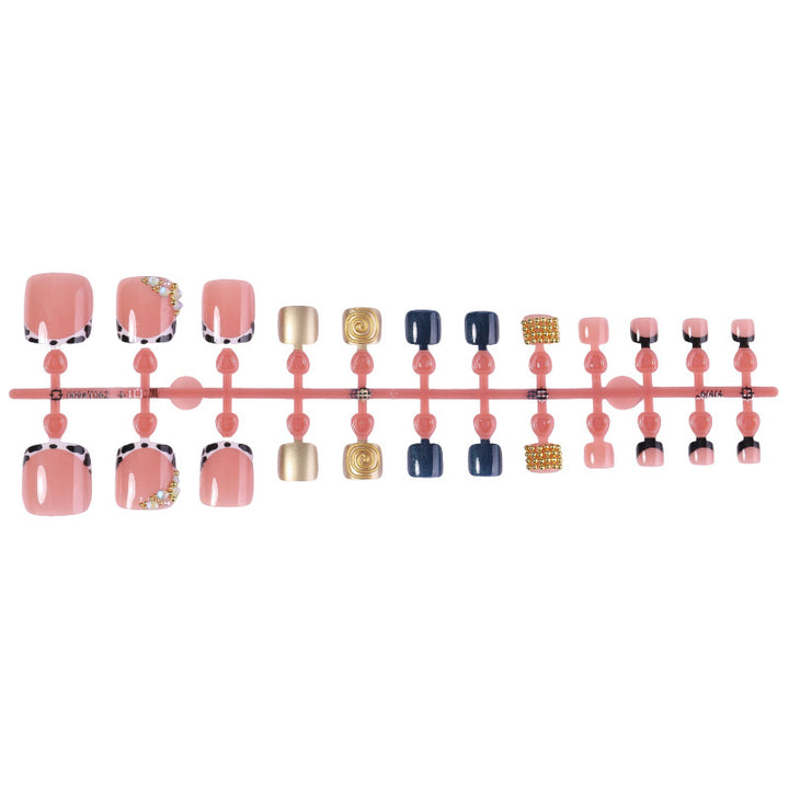 Elegant Press-On Nail Art Set with Decorative Accents Bowlift