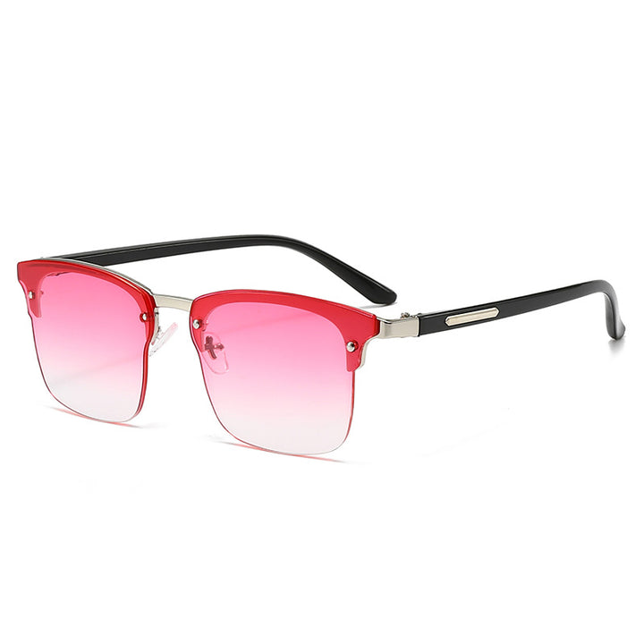 Ladies elegant square sunglasses with metallic accents Bowlift