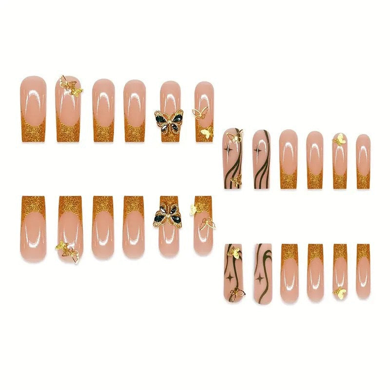 Decorative 3D Butterfly Nail Art Extensions Bowlift