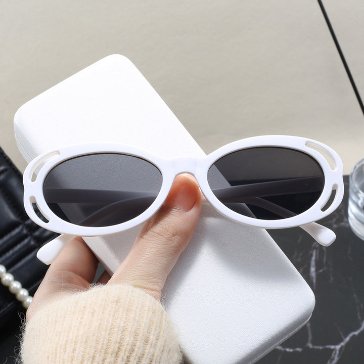 Women's fashionable sunglasses with oval frame and unique design Bowlift