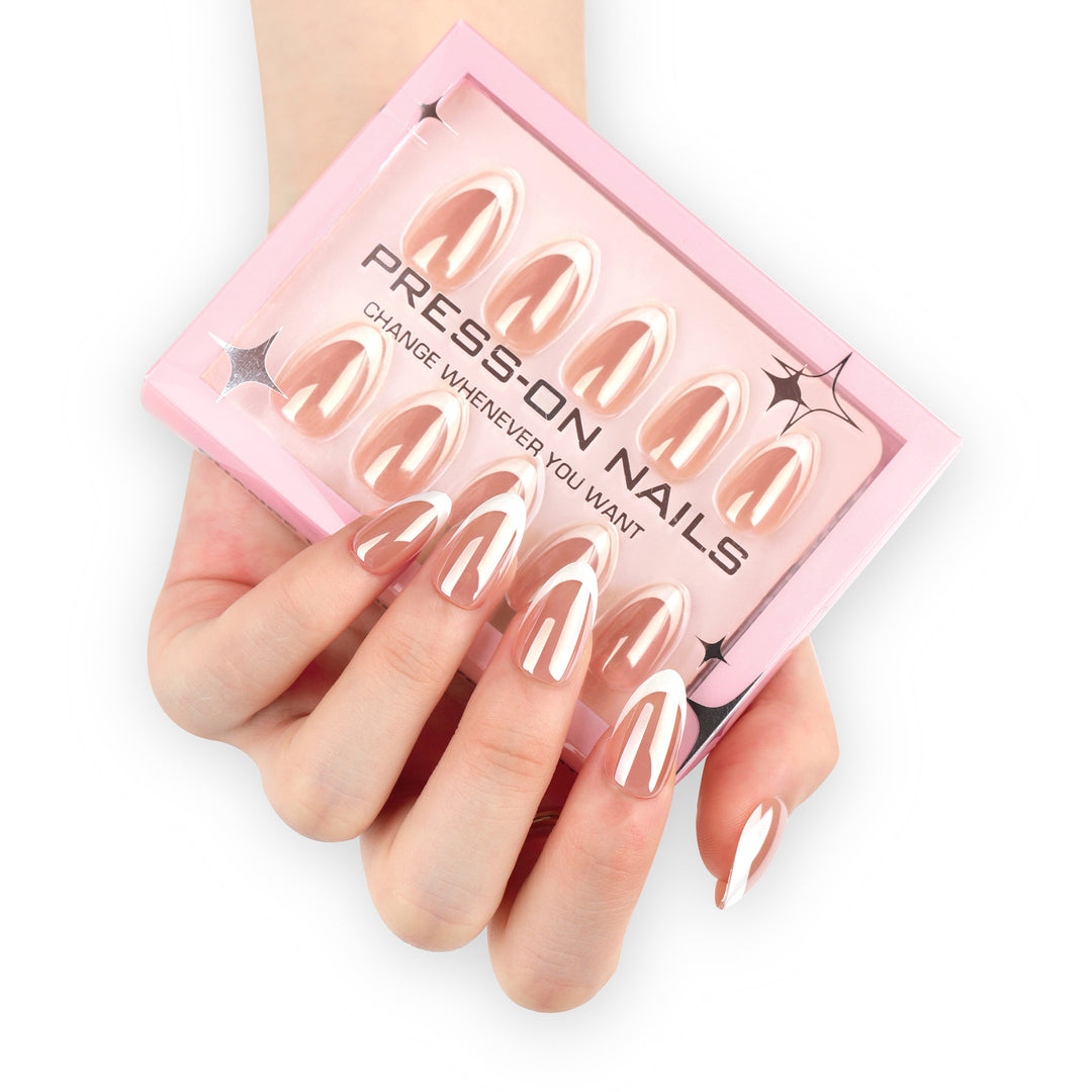 Artificial press-on nails with flexible design Bowlift