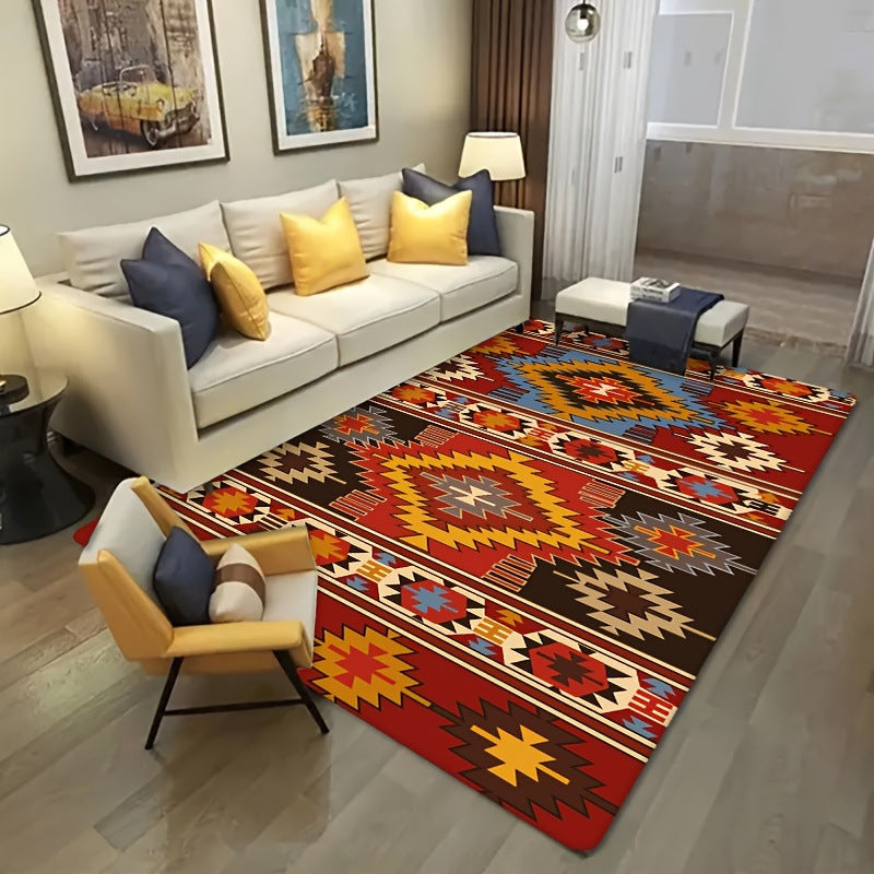 Geometric Tribal Pattern Area Rug