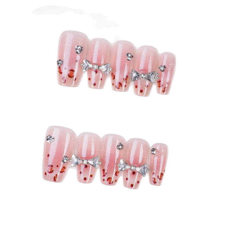 Decorative Rhinestone Bow Press-On Nail Set Bowlift