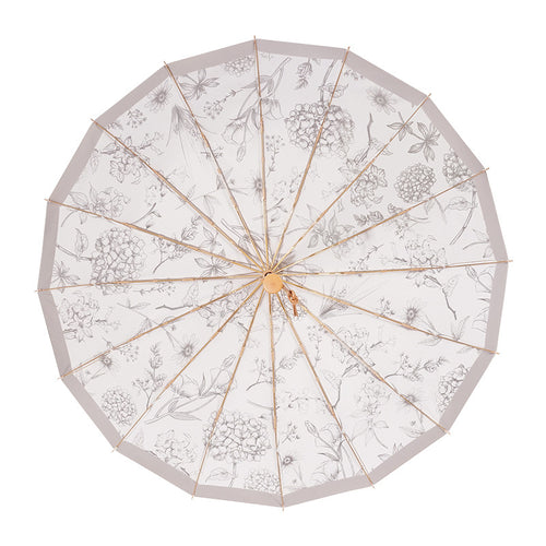 Ladies elegant automatic umbrella with ergonomic wooden handle and sturdy construction Bowlift