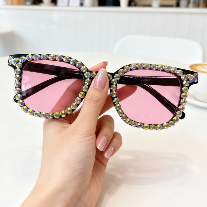 Crystal-Embellished Cat Eye Sunglasses Bowlift