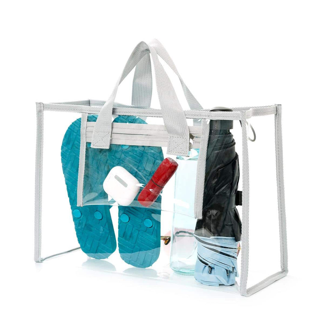 Transparent Beach Bag with Multiple Inner Compartments Bowlift