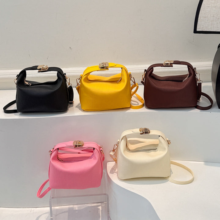 WoTextured Ribbed Handbag Bowlift