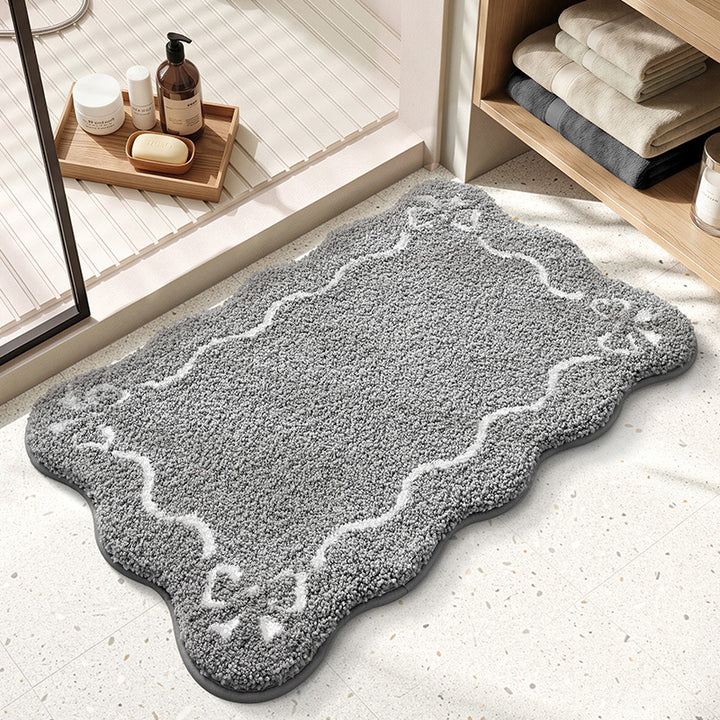 Decorative Scalloped Bath Mat Bowlift