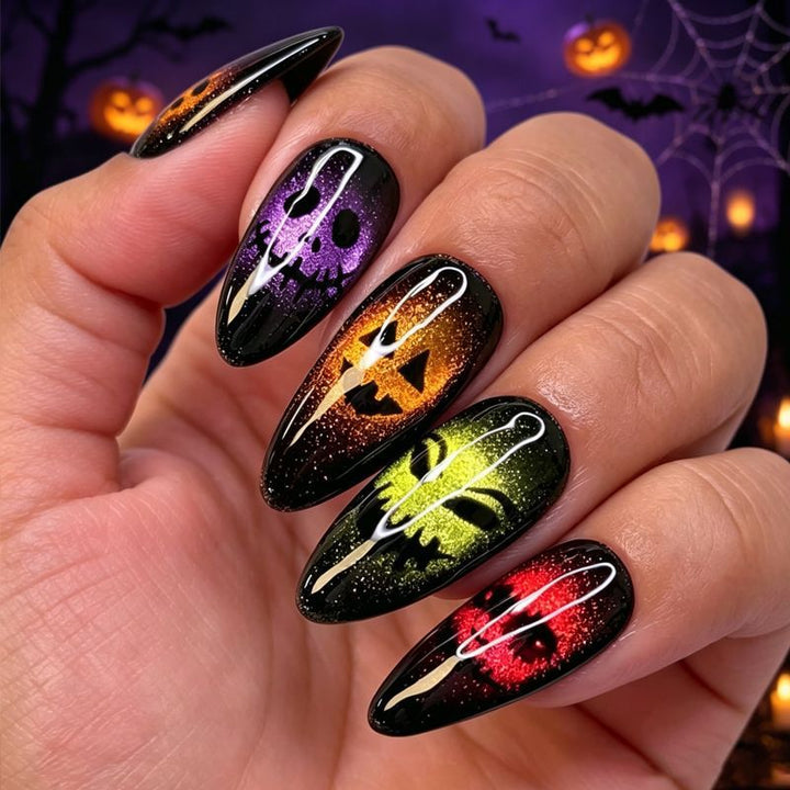 Halloween-Themed Press-On Nail Art Set Bowlift
