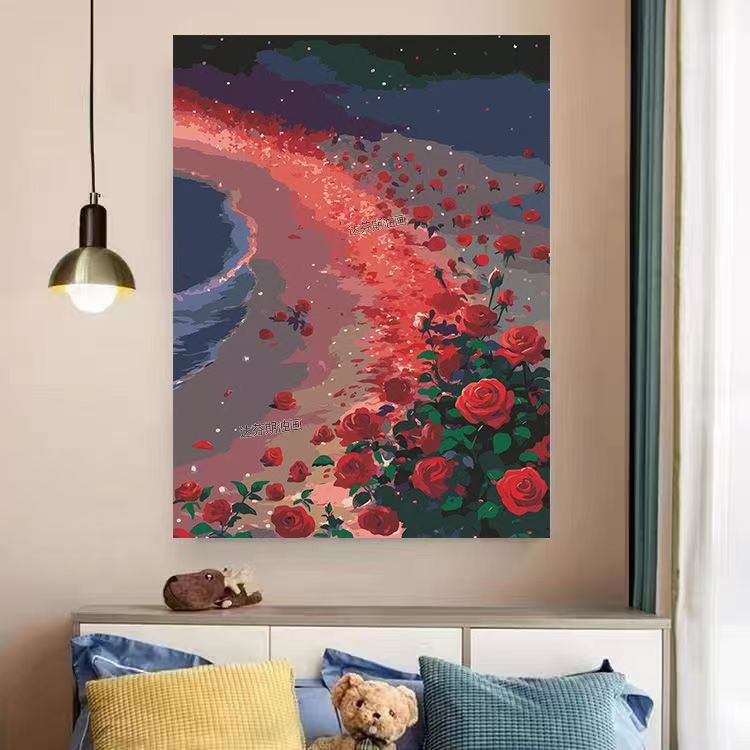 Heart and Floral Swirl Canvas Artwork Bowlift
