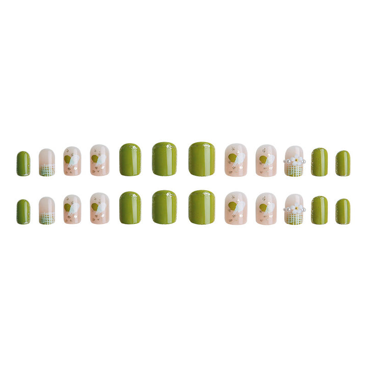 Artificial nail set with elegant handcrafted designs Bowlift