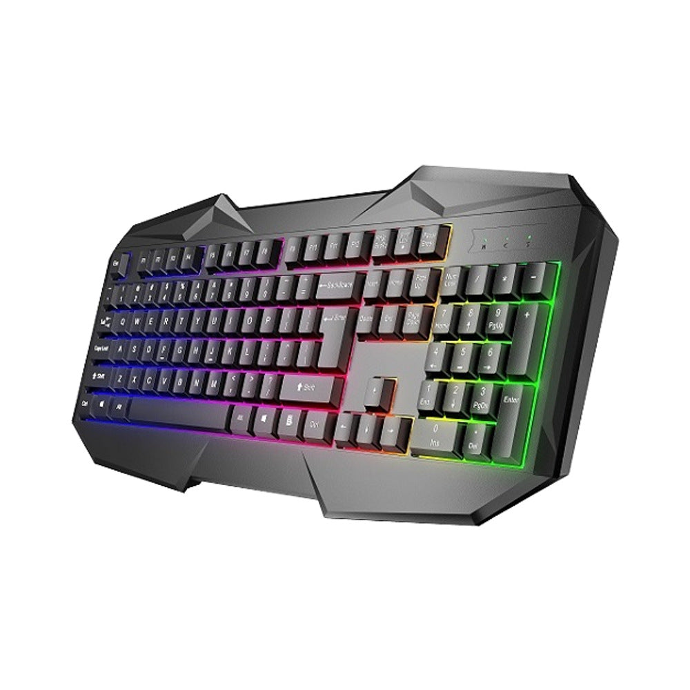 Rgb illuminated gaming keyboard with ergonomic design Bowlift