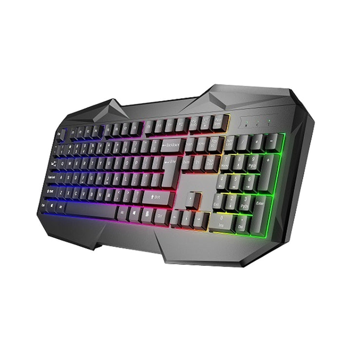 Rgb illuminated gaming keyboard with ergonomic design Bowlift