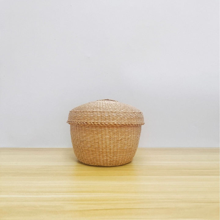 Handcrafted Natural Fiber Storage Basket Bowlift