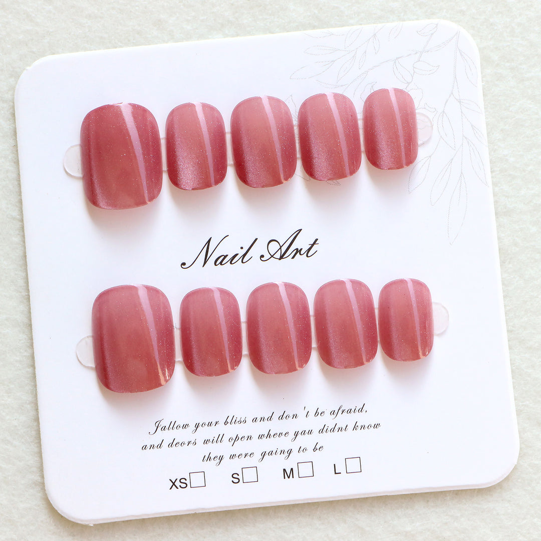 Glossy Press-On Nail Set Bowlift