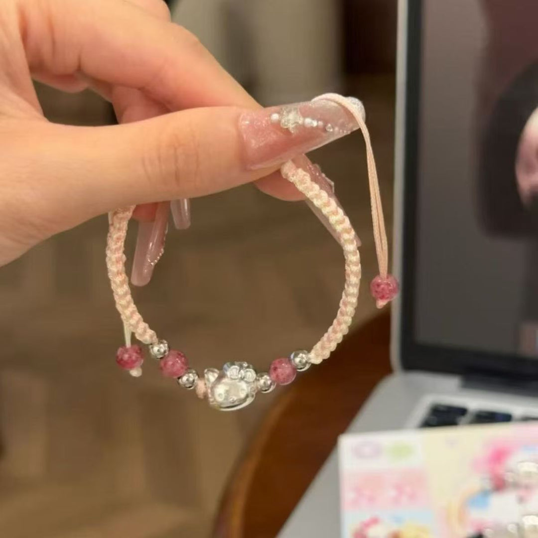 Adjustable Cat Paw Charm Bracelet Bowlift