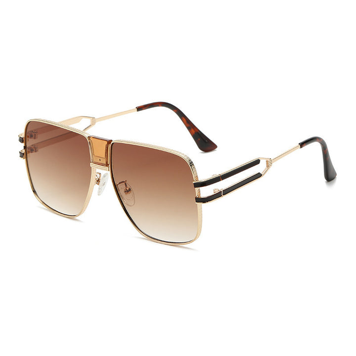 Women modern square sunglasses with elegant metal frame Bowlift
