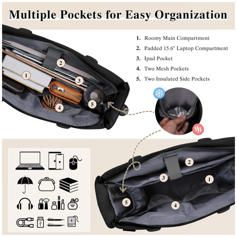 Practical Laptop Bag with Organizer Bowlift