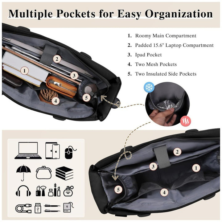Practical Laptop Bag with Organizer Bowlift