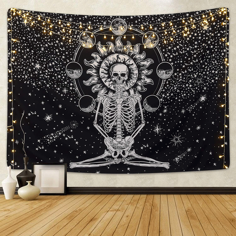 Celestial Sun and Moon Wall Tapestry