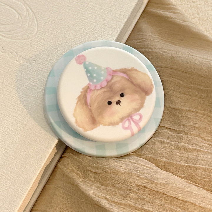 Smartphone Finger Holder in playful dog design Bowlift