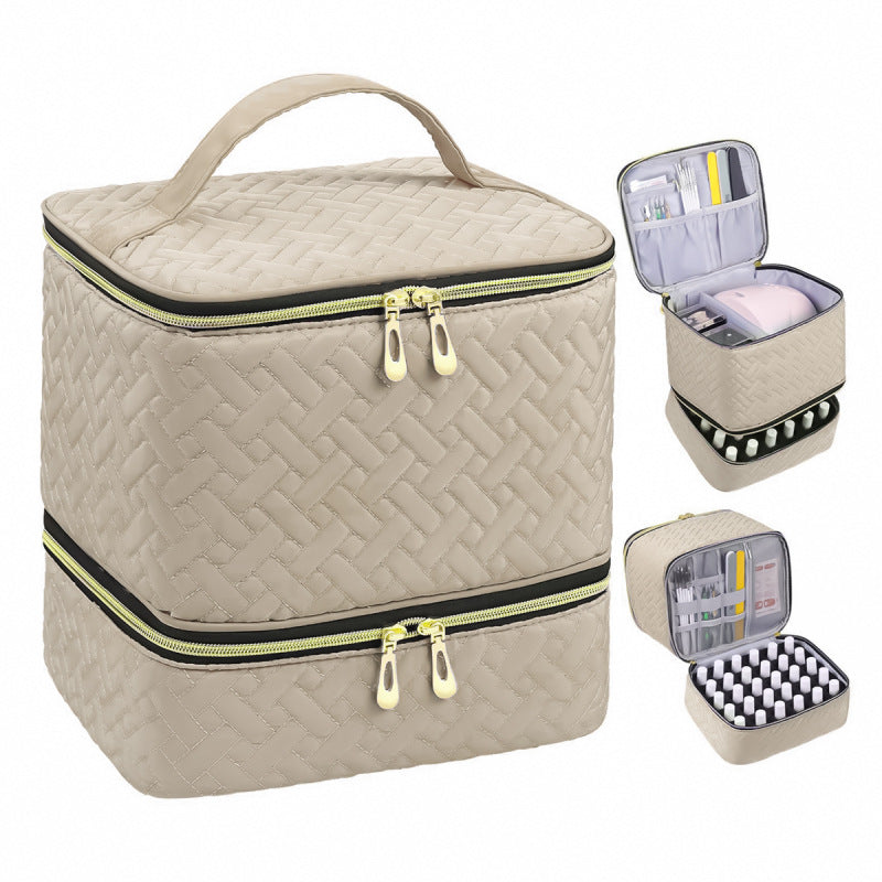 Cosmetic storage bag with multiple compartments Bowlift