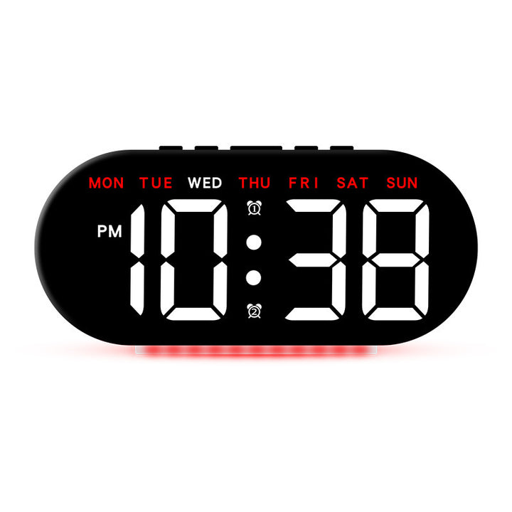 Digital LED Alarm Clock with Multifunctional Date Display Bowlift