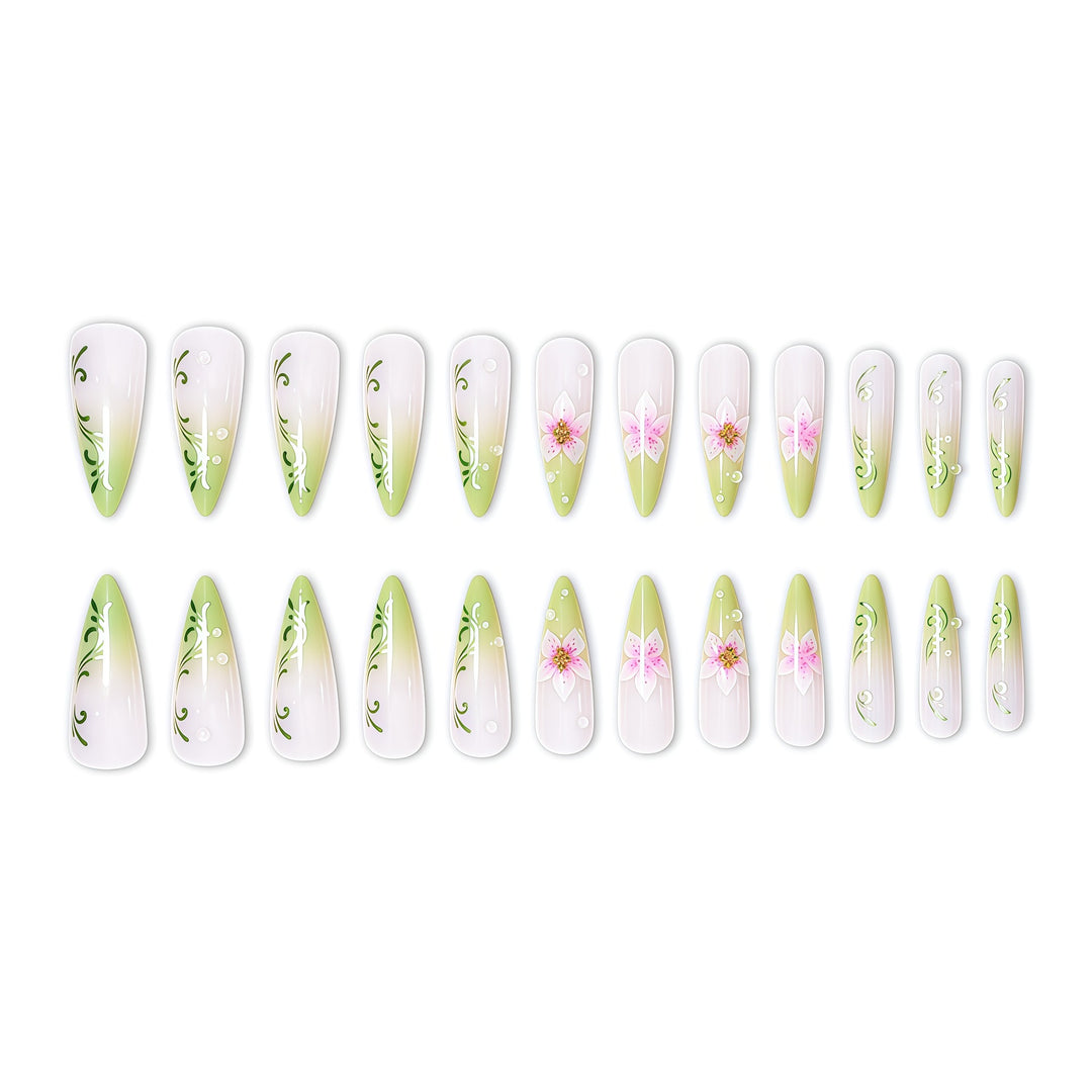 Elegant Stiletto Nail Art Extensions Bowlift