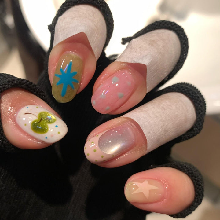 Creative Nail Art with Colorful and Playful Design Bowlift