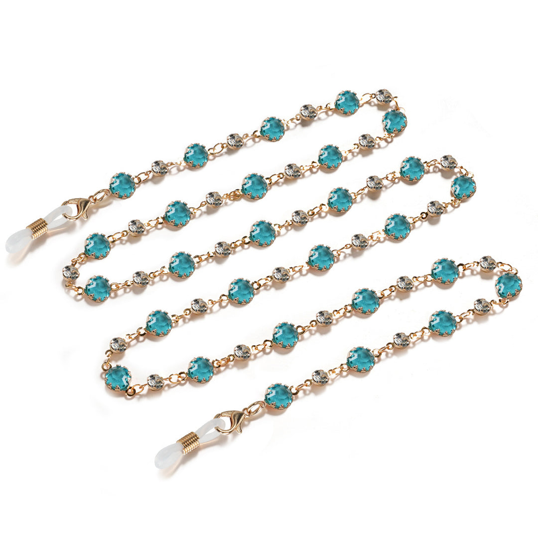 Crystal-Embellished Eyewear Chain Bowlift