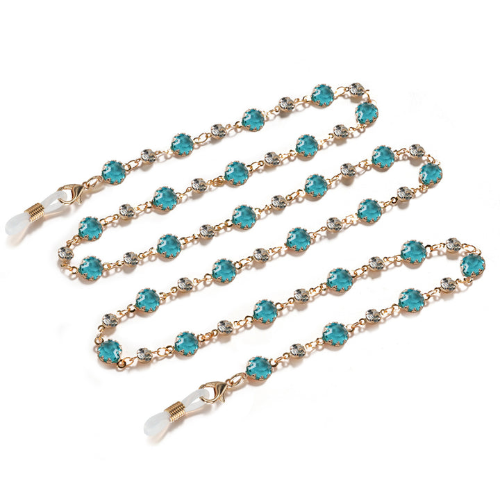 Crystal-Embellished Eyewear Chain Bowlift