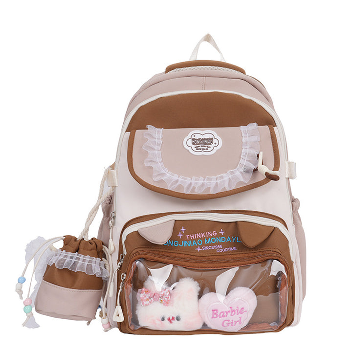 Character Design Plush School Backpack Bowlift