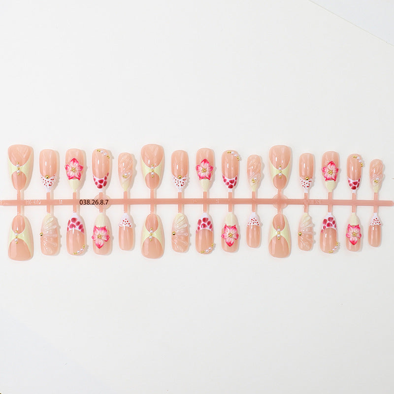 Floral Design Premium Press-On Nail Tips Bowlift