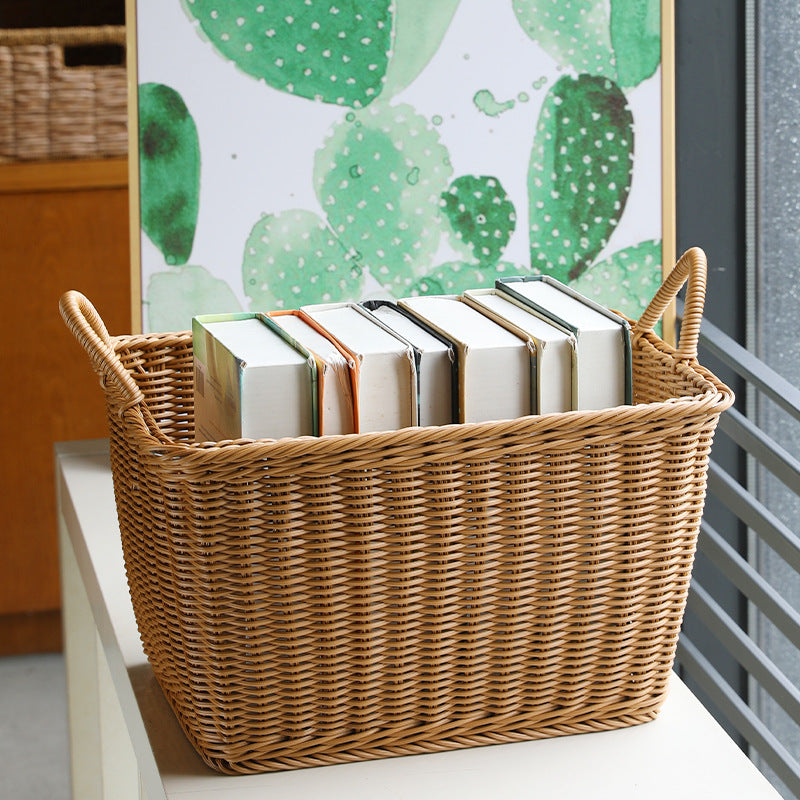Unisex Spacious Storage Basket made of Woven Rattan Bowlift