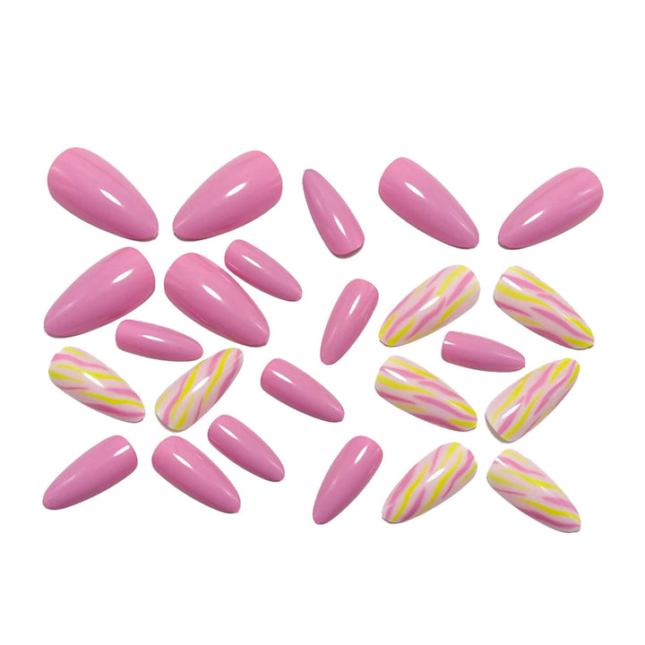 Acrylic nails with Creative Colorful Patterns Bowlift