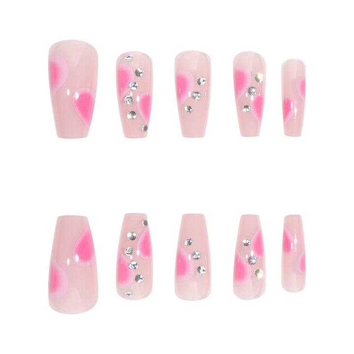 Elegant Stiletto Press-On Nails with Gem Accents Bowlift