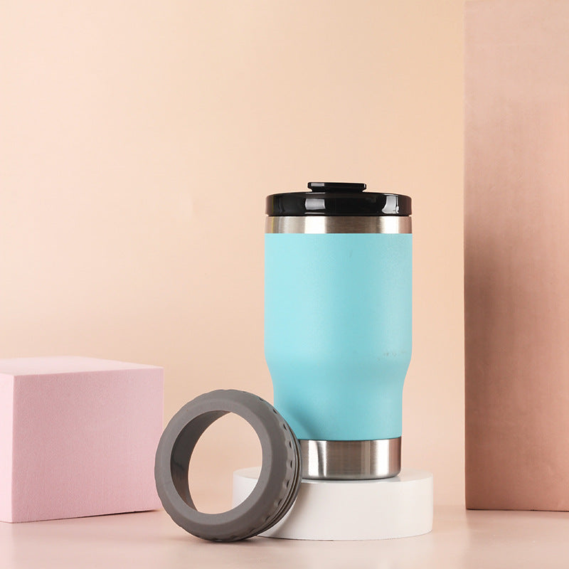 Women Insulated Travel Mug with Non-Slip Silicone Ring Bowlift