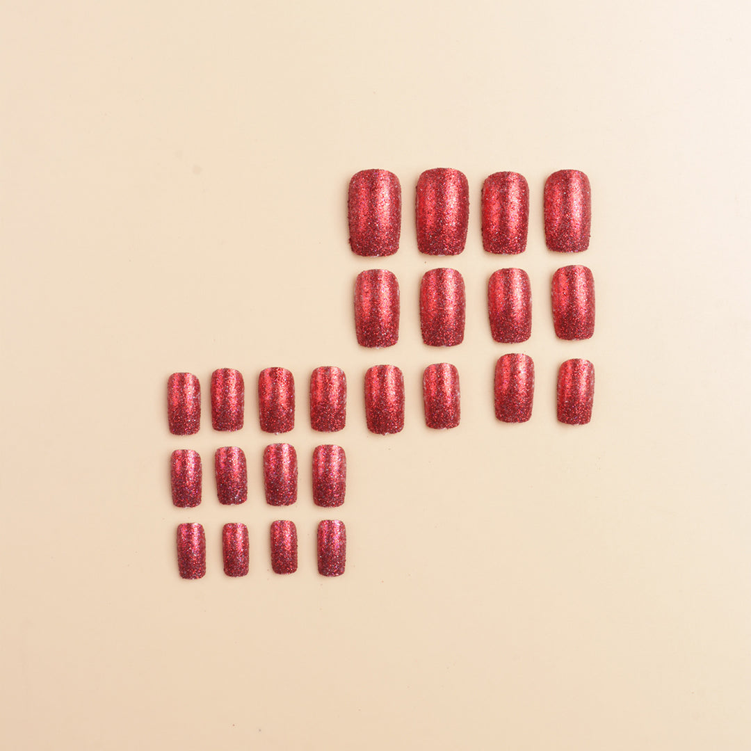Glittering Acrylic Press-On Nail Tips Bowlift
