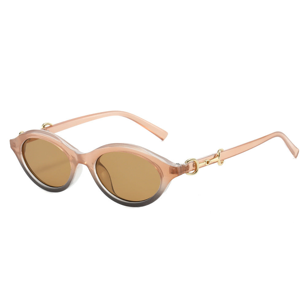 Fashionable Retro Oval Sunglasses Bowlift