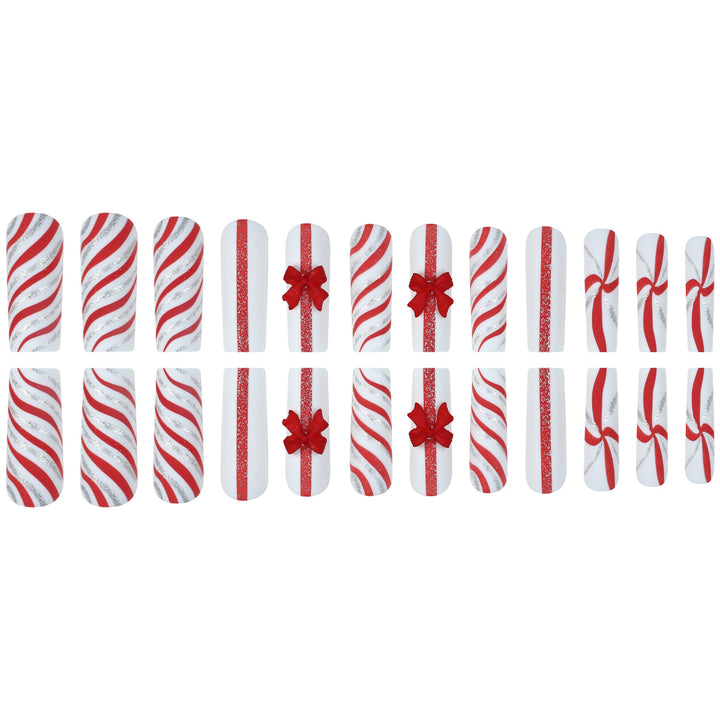 Festive Holiday-Theme Press-On Nail Art Bowlift