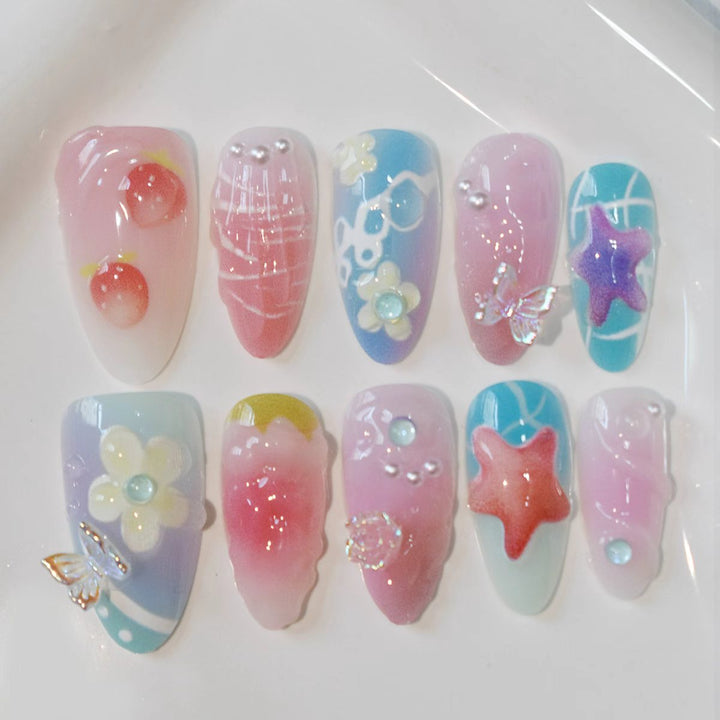 Artistic 3D Thematic Nail Extensions Bowlift