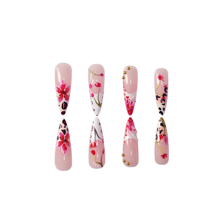 Premium Floral Acrylic Nail Art Set Bowlift