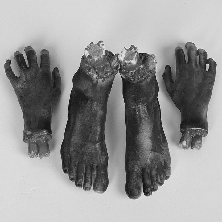 Horror-Themed Realistic Severed Foot Prop Bowlift